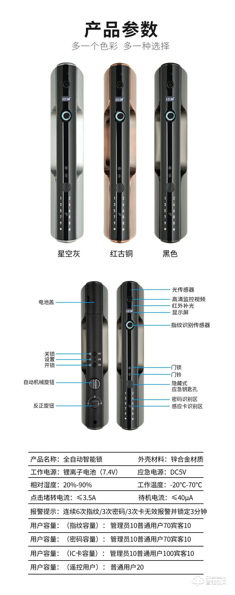 司浦特智能锁 全自动指纹密码锁