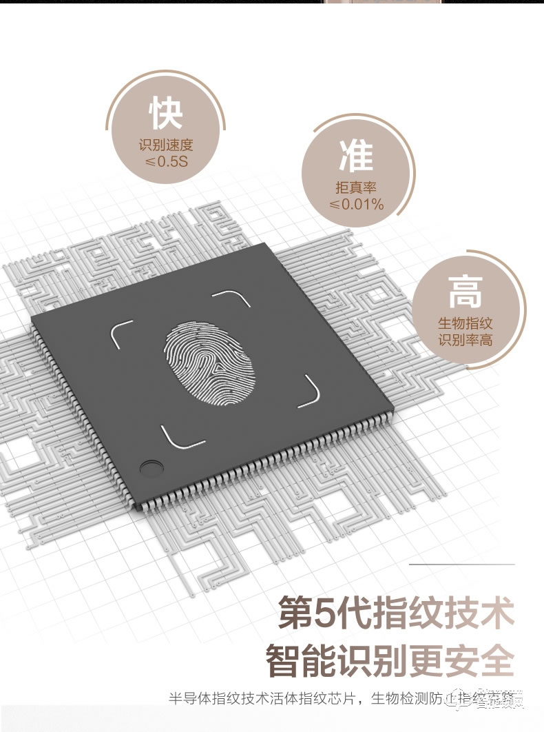 沃德浮智能锁 D16F智能锁密码锁指纹锁